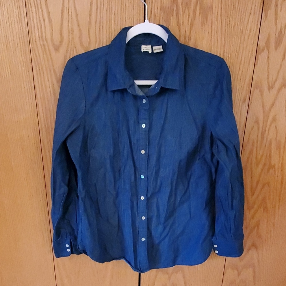 Denim long sleeve button down